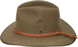 #859 Ridge Hat Band, hand braided kangaroo leather